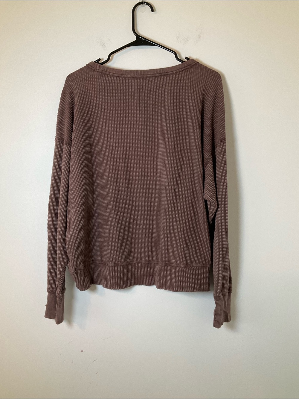OFFLINE By Aerie Mauve Waffle Knit Oversized Pullover Small - Picture 2 of 5